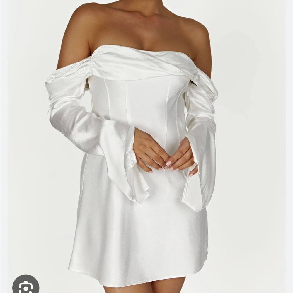 Meshki Gisele mini white dress